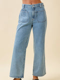 Denim High Waist Wide-Leg Jeans