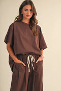Brown Relaxed Fit Top