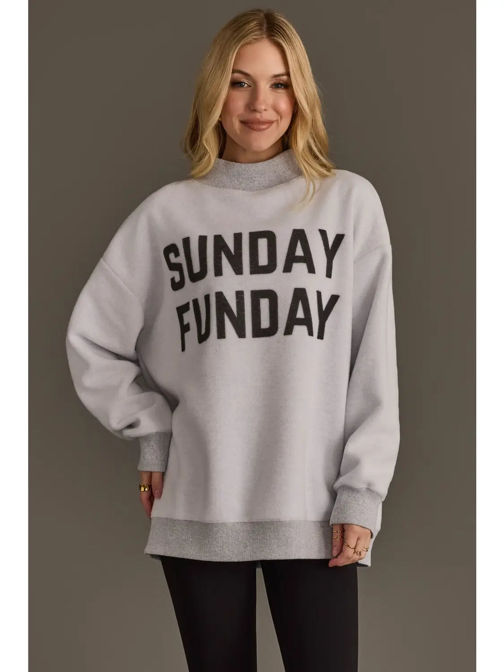 Light Gray Game Day & Sunday Funday Reversible Sweatshirt
