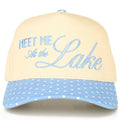 Meet Me At the Lake Letter On Two Tone Trucker Hat