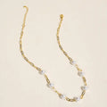 Pearl Paperclip Necklace Chain