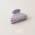 Beau - Simple Dot Pattern Claw Clip  Purple