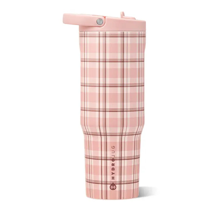 Pillow Talk Plaid HydroJug 32 oz Sport Water Bottle