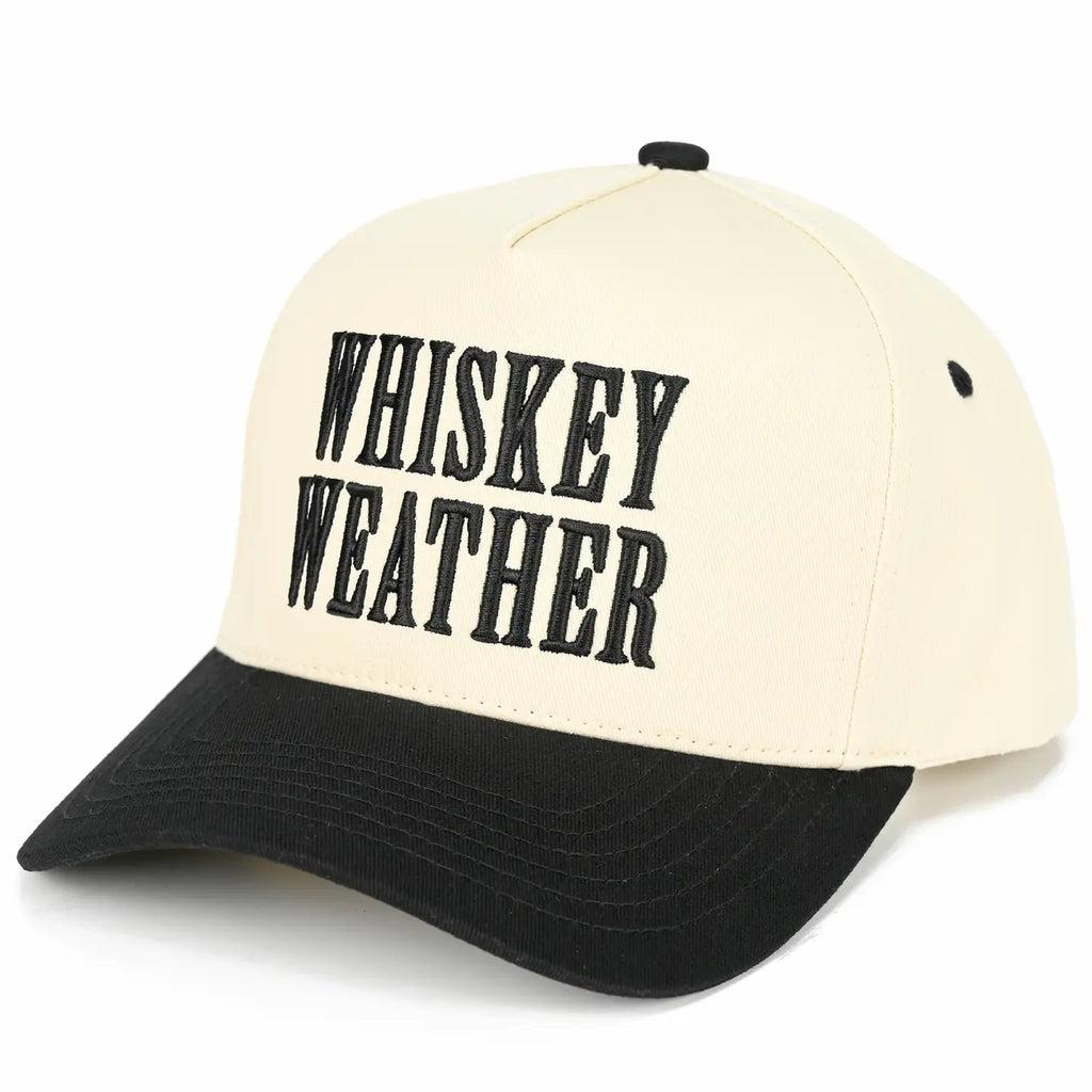 Black Whiskey Weather Embroidered Trucker Hat