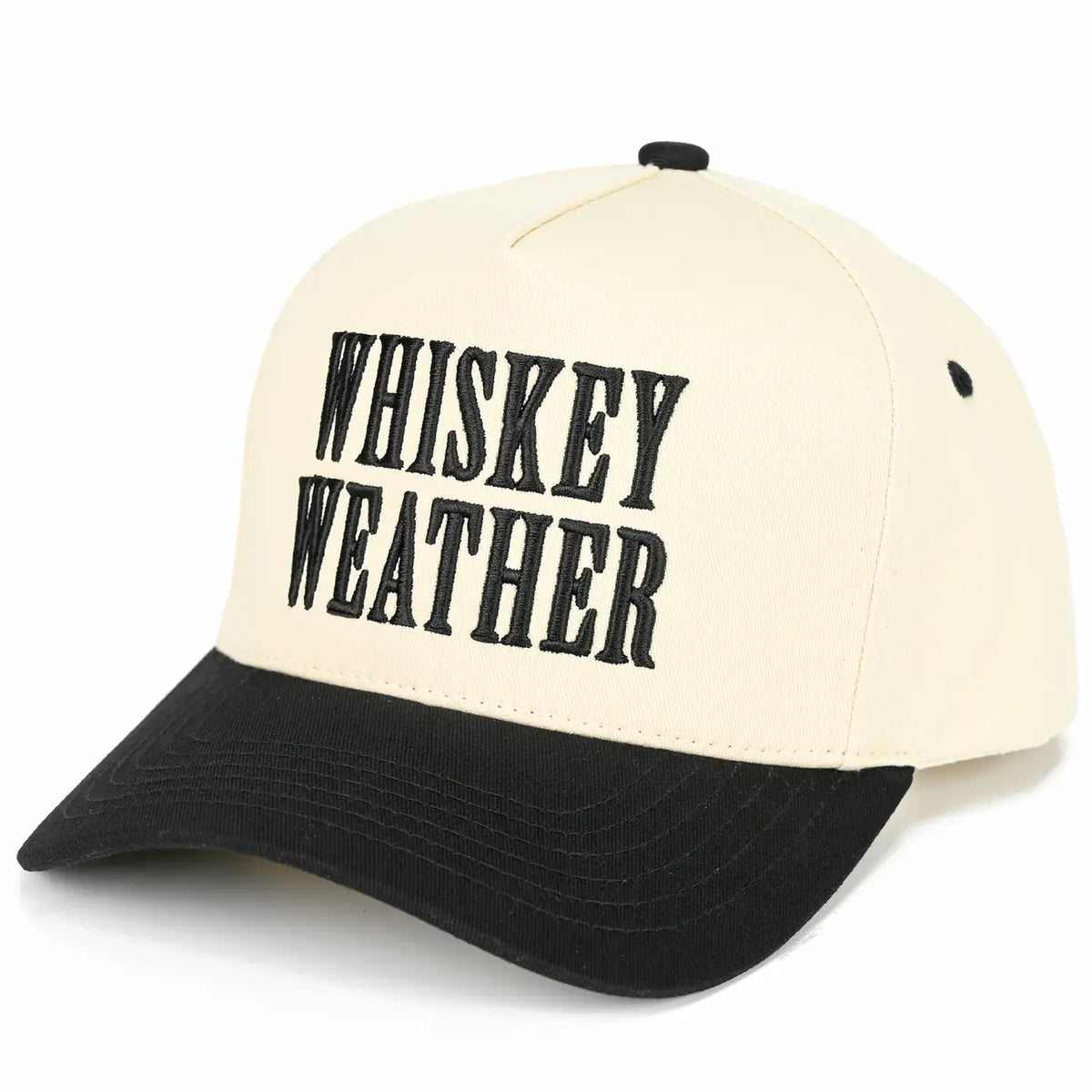 Black Whiskey Weather Embroidered Trucker Hat